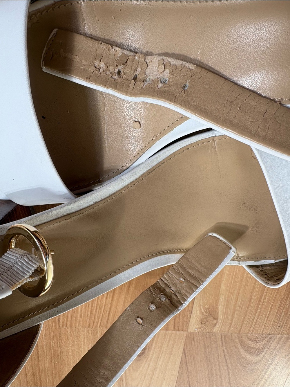MICHAEL Michael Kors White Ankle-Strap Block Heel Sandals - Picture 12 of 12